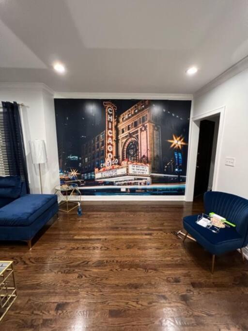The Blue Golden Luxury Modern 3- Bedroom Apartment In Chicago Dış mekan fotoğraf