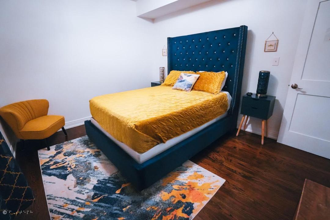 The Blue Golden Luxury Modern 3- Bedroom Apartment In Chicago Dış mekan fotoğraf