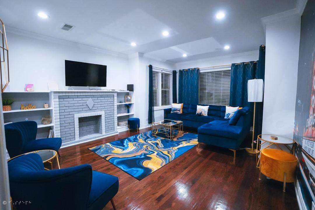 The Blue Golden Luxury Modern 3- Bedroom Apartment In Chicago Dış mekan fotoğraf
